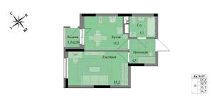 1-к квартира, вторичка, 36м2, 11/17 этаж