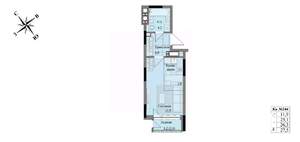 Студия квартира, вторичка, 26м2, 17/17 этаж