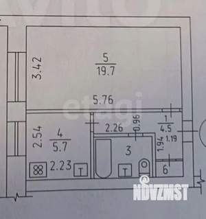 1-к квартира, вторичка, 33м2, 7/9 этаж