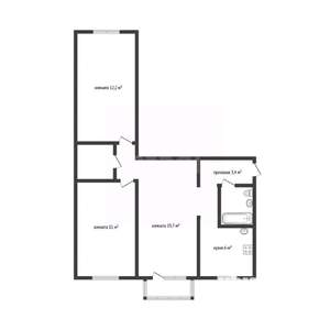 3-к квартира, вторичка, 58м2, 2/5 этаж