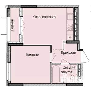 1-к квартира, строящийся дом, 37м2, 5/17 этаж