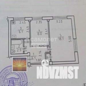 2-к квартира, вторичка, 42м2, 1/5 этаж