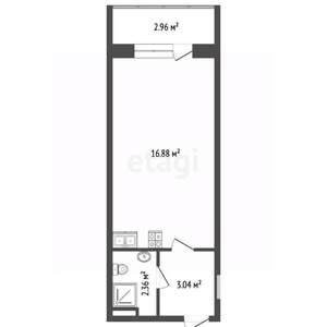 Студия квартира, вторичка, 23м2, 10/10 этаж