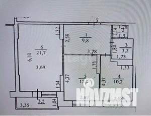 2-к квартира, вторичка, 59м2, 14/19 этаж