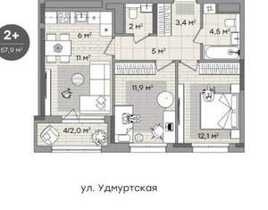 3-к квартира, вторичка, 60м2, 15/17 этаж