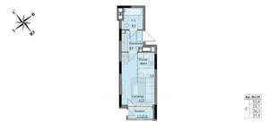 Студия квартира, вторичка, 26м2, 10/17 этаж