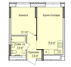 1-к квартира, вторичка, 32м2, 2/17 этаж