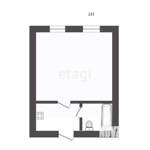 Студия квартира, вторичка, 20м2, 3/3 этаж