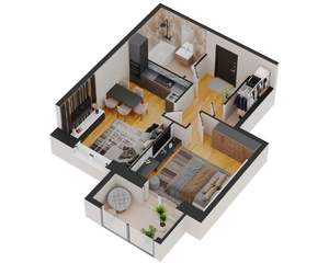 1-к квартира, строящийся дом, 54м2, 13/17 этаж