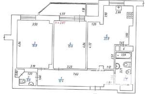 2-к квартира, вторичка, 78м2, 5/9 этаж