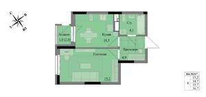 1-к квартира, вторичка, 36м2, 15/17 этаж