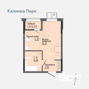 Студия квартира, вторичка, 31м2, 3/17 этаж