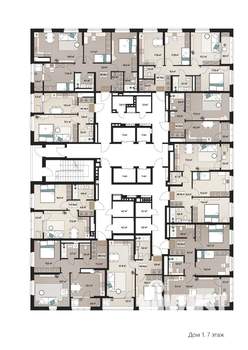 2-к квартира, сданный дом, 58м2, 7/25 этаж