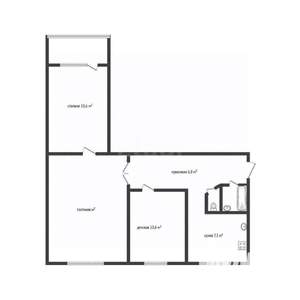 3-к квартира, вторичка, 55м2, 9/9 этаж