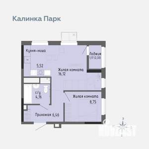1-к квартира, вторичка, 42м2, 4/17 этаж