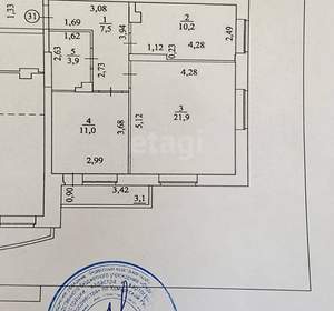 2-к квартира, вторичка, 55м2, 4/17 этаж
