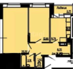 2-к квартира, вторичка, 55м2, 9/20 этаж