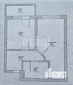 1-к квартира, вторичка, 36м2, 8/9 этаж