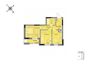 2-к квартира, вторичка, 44м2, 2/17 этаж