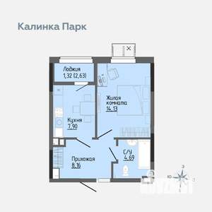 1-к квартира, вторичка, 35м2, 8/17 этаж