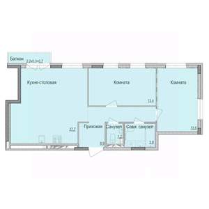 2-к квартира, вторичка, 70м2, 8/10 этаж