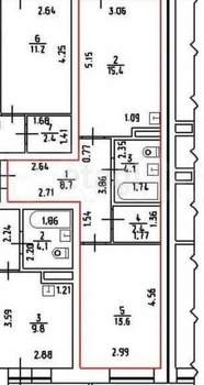 2-к квартира, вторичка, 48м2, 2/17 этаж