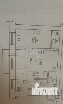 2-к квартира, вторичка, 44м2, 5/5 этаж