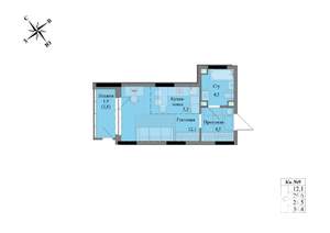 Студия квартира, вторичка, 29м2, 1/17 этаж