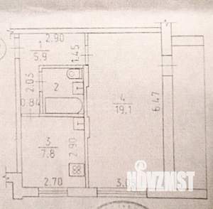 1-к квартира, вторичка, 36м2, 5/9 этаж