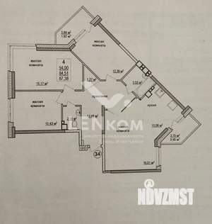 4-к квартира, вторичка, 84м2, 7/18 этаж