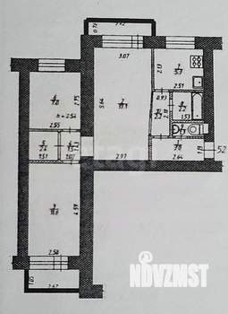 3-к квартира, вторичка, 54м2, 3/5 этаж