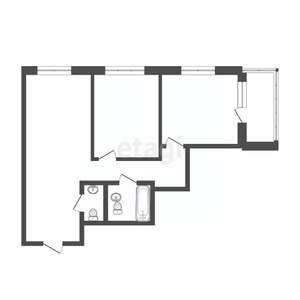 2-к квартира, вторичка, 63м2, 7/18 этаж