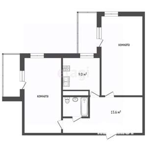 2-к квартира, вторичка, 64м2, 9/18 этаж