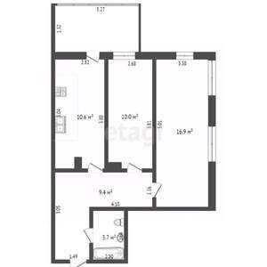 2-к квартира, вторичка, 51м2, 5/25 этаж