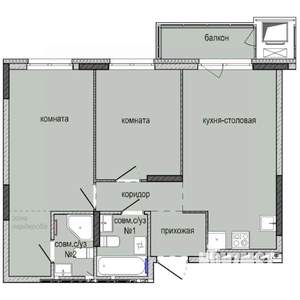 2-к квартира, строящийся дом, 60м2, 15/16 этаж