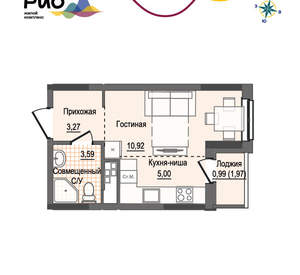 1-к квартира, вторичка, 23м2, 12/17 этаж