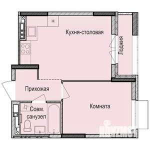 1-к квартира, строящийся дом, 37м2, 2/17 этаж