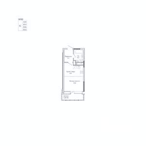 Студия квартира, строящийся дом, 33м2, 10/17 этаж