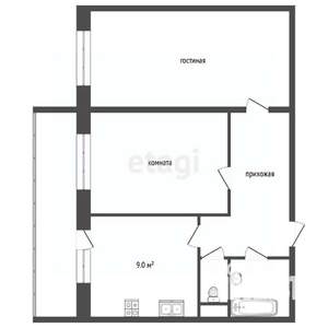 2-к квартира, вторичка, 48м2, 7/9 этаж