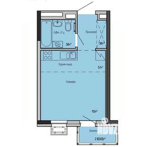 Студия квартира, строящийся дом, 24м2, 3/17 этаж