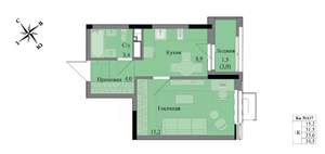 1-к квартира, вторичка, 33м2, 10/17 этаж