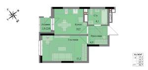 1-к квартира, вторичка, 36м2, 17/17 этаж