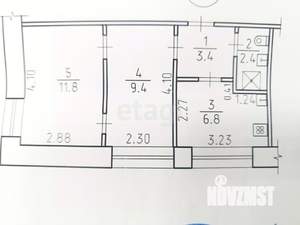 2-к квартира, вторичка, 34м2, 3/3 этаж