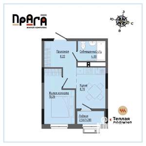 1-к квартира, вторичка, 32м2, 2/17 этаж