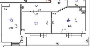 2-к квартира, вторичка, 57м2, 11/14 этаж