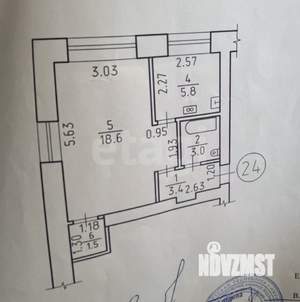 1-к квартира, вторичка, 32м2, 2/4 этаж