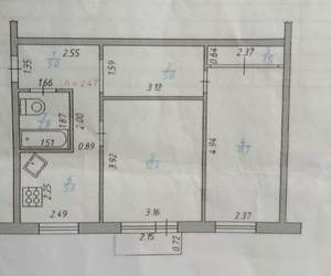 2-к квартира, вторичка, 44м2, 3/5 этаж