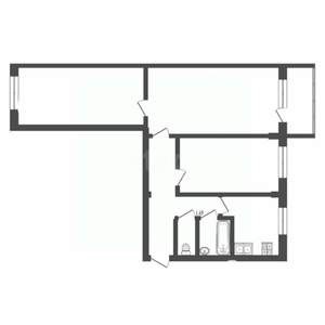 3-к квартира, вторичка, 48м2, 3/5 этаж