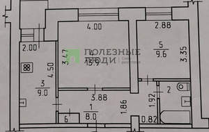 2-к квартира, вторичка, 45м2, 6/9 этаж