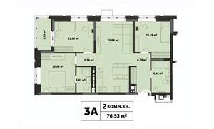 3-к квартира, строящийся дом, 78м2, 2/17 этаж